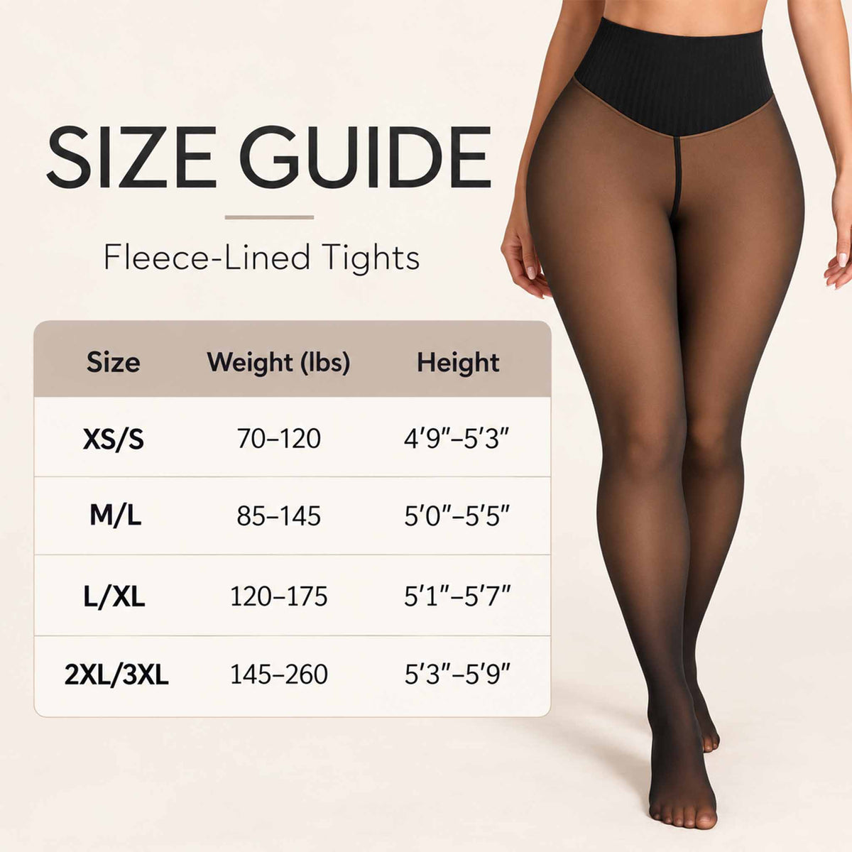 High-Waisted Sheer-Effect Tights – Lightweight & Stretchy
