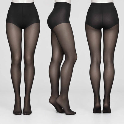 High-Waisted Sheer-Effect Tights – Lightweight & Stretchy
