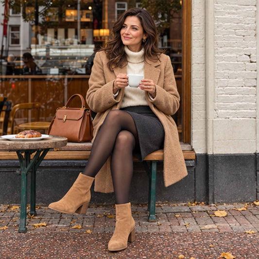 High-Waisted Sheer-Effect Tights – Lightweight & Stretchy