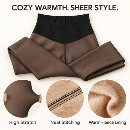 High-Waisted Sheer-Effect Tights – Lightweight & Stretchy