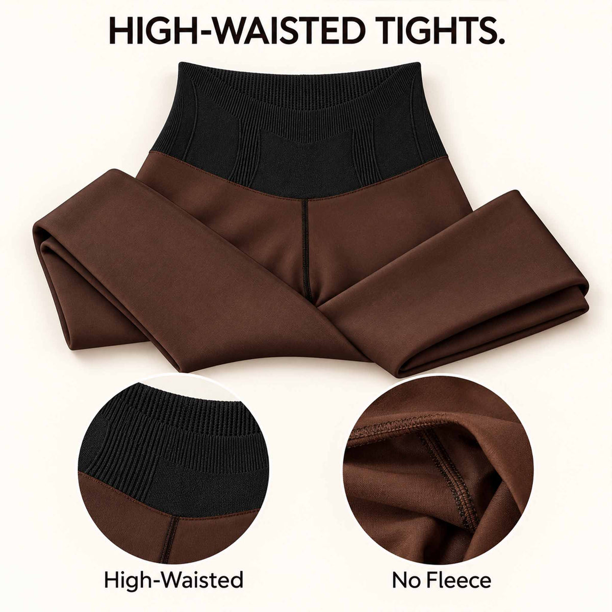 High-Waisted Sheer-Effect Tights – Lightweight & Stretchy