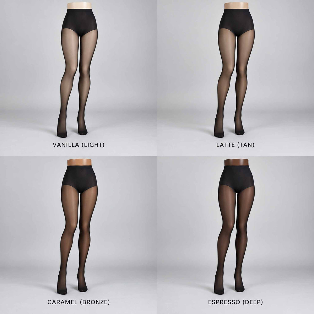 High-Waisted Sheer-Effect Tights – Lightweight & Stretchy