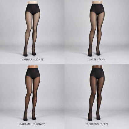 High-Waisted Sheer-Effect Tights – Lightweight & Stretchy